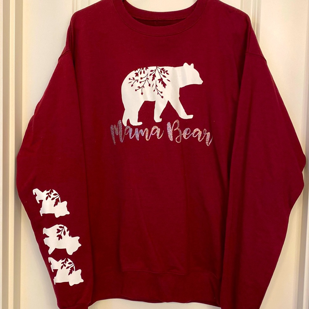 Maroon Mama Bear with 3 bears